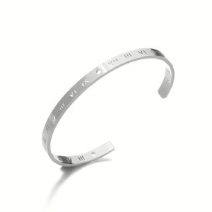 14k gold plated Delicate Roman Numeral Design Cuff